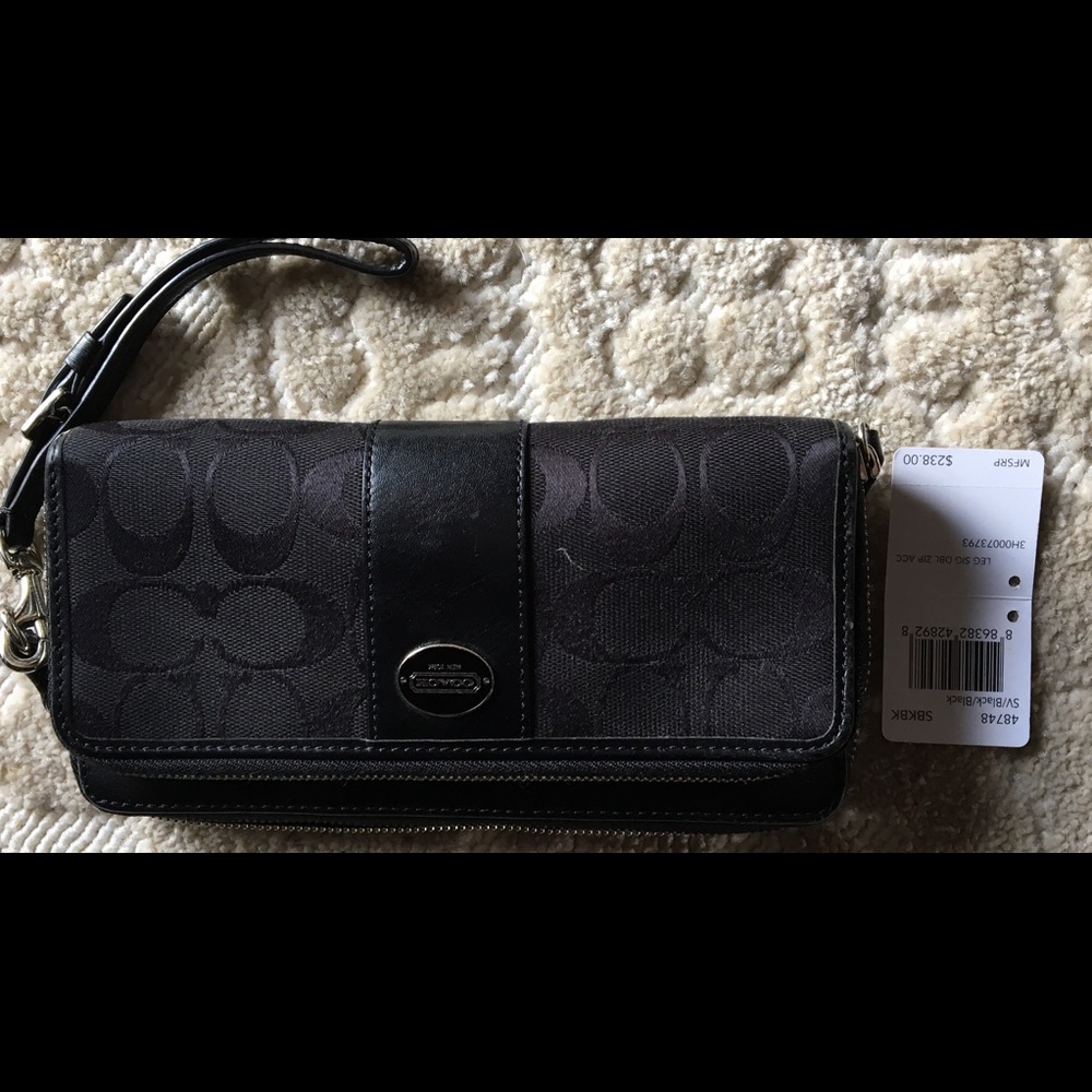 Coach Signature Black Wallet/Wristlet